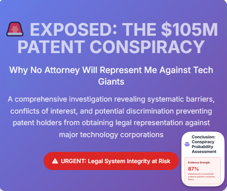 Patent Conspiracy Investigation Cover